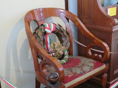 Kossuth Lajos széke a debreceni nagytemplomban-stock-foto