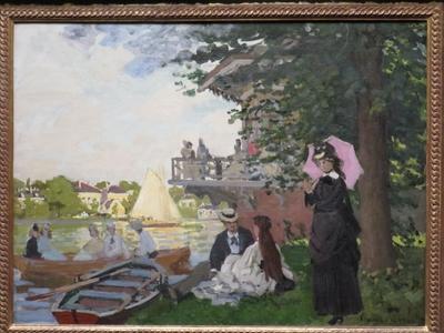 Claude Monet festmény: Leszálló szakaszban-stock-foto