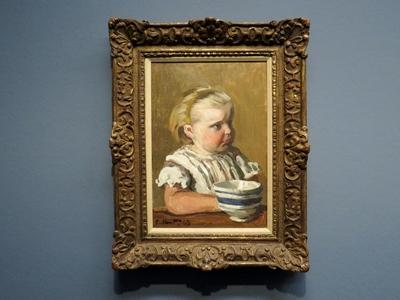 Ckaude Monet: Gyerek bögrével, Jean Monet arcképe-stock-photo