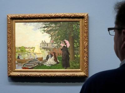 Claude Monet: Leszálló szakaszban-stock-foto