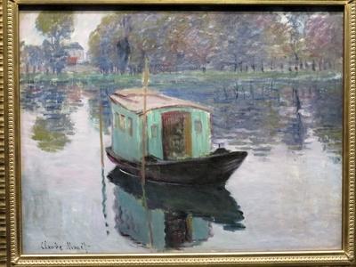 Claude Monet festmény: A stúdió hajó-stock-foto