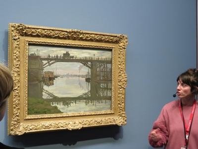 Claude Monet festmény bemutató idegenvezetõ-stock-foto