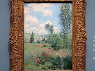 Claude Monet: Csapás a pipacsmezõn át Ile Saint-Martinbe-stock-foto