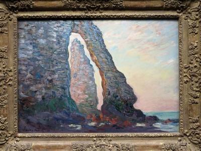 Claude Monet: A tû szikla az Aval kapun át-stock-foto