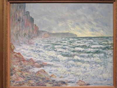 Claude Monet festménye: A tenger Fécampnál-stock-foto