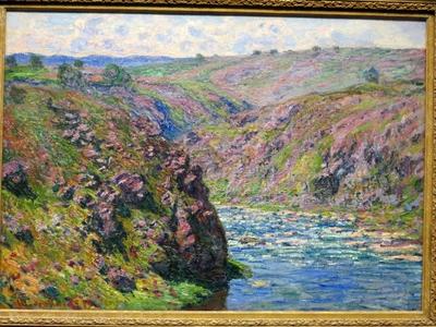 Claude Monet: A Creuse völgye napsütésben-stock-foto