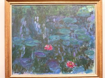 Claude Monet: Vízililiomok szomorúfûzek tükrében-stock-foto