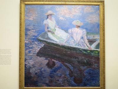 Claude Monet: Lányok evezõs csónakban-stock-foto