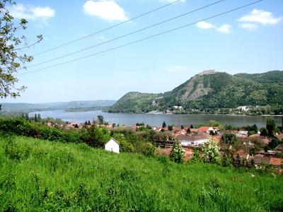 A visegrádi vár, Nagymaros és a Dunakanyar-stock-foto