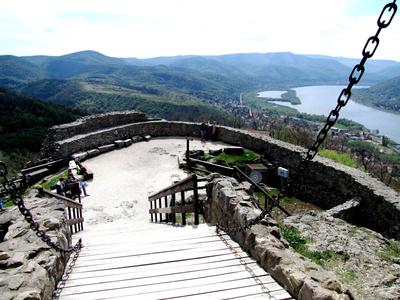 A visegrádi vár és a Dunakanyar-stock-foto