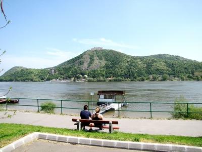 A visegrádi vár Nagymaros felõl-stock-foto