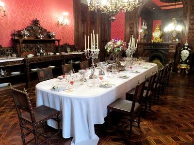 Királyi ebédlõ - Ajuda palota-stock-foto