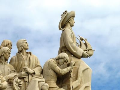 Tengerész Henrik lisszaboni emlékmûve-stock-foto