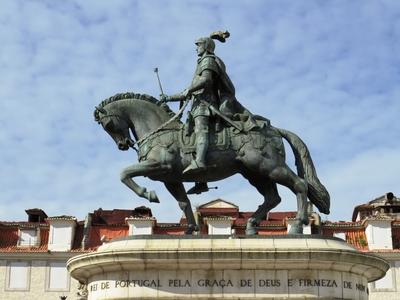 I. János király szobra - Lisszabon-stock-foto