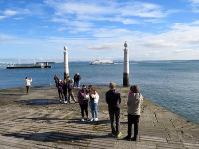 Tejo és kikötõ-stock-foto