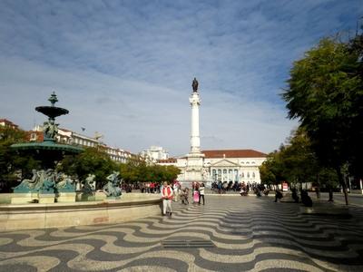 Lisszabon - Rossio tér-stock-photo