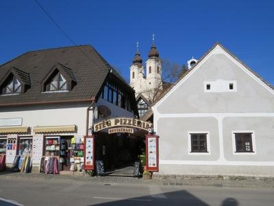Tihanyi fõutca és Apátság-stock-foto