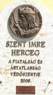 Szent Imre herceg ráckevei dombormûve-stock-foto