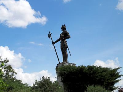 Szent László somogyvári szobra-stock-foto