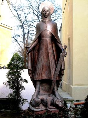 Szent Imre veszprémi szobra-stock-foto