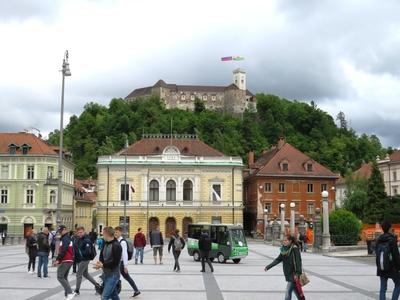 Ljubljanai városkép-stock-foto