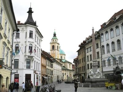 Ljubljana - Stritarjeva utca-stock-photo