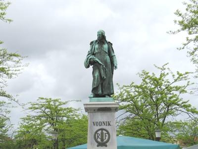 Vodnik szlován költõ ljubljanai szobra-stock-foto