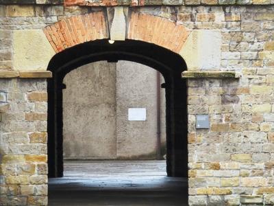 Trieszt - Náci koncentrációs táborrá átalakított rizshántoló-stock-foto