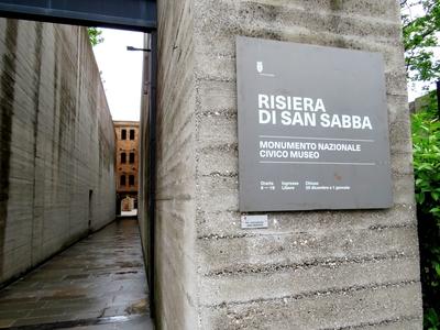 Trieszt - Náci koncentrációs táborrá átalakított rizshántoló-stock-foto