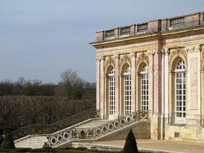 A Cotelle terembõl kivezetõ lépcsõ - Trianon kastély-stock-photo