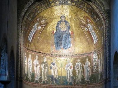 A trieszti katedrális freskója-stock-foto