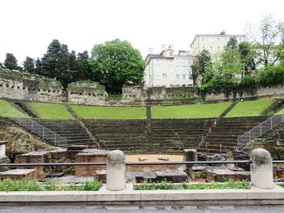 Trieszt római kori színháza-stock-foto