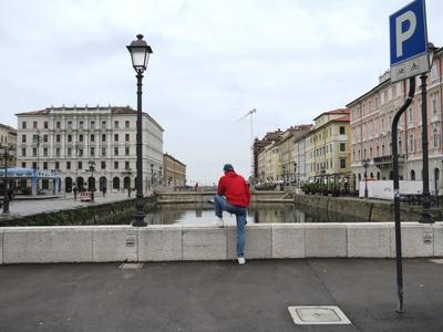 Trieszt - Canal Grande-stock-foto