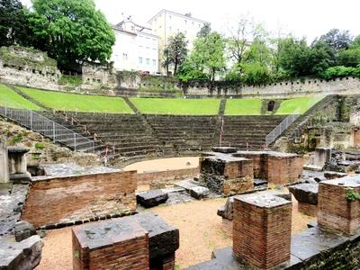 Trieszt római kori színháza-stock-foto