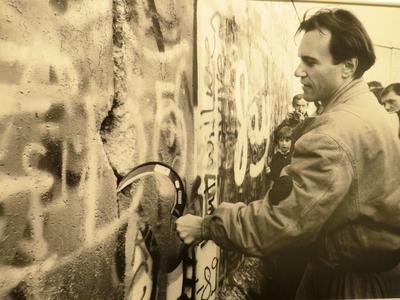 Berlini fal - Bánkuti András fotója - Fotókiállítás-stock-foto