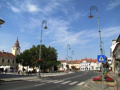 Sárvár (Hungary), 11 September 2016The City Centre.Városközpont. Kossuth Lajos tér.-stock-foto