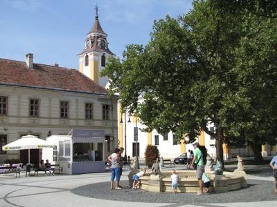 Sárvár (Hungary), 11 September 2016The City Centre.Városközpont. Kossuth Lajos tér.-stock-foto