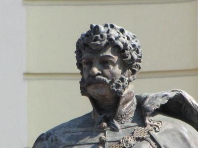 Szombathely (Hungary), 12 September 2016Dániel Berzsenyi (1776-1836), Hungarian poet statue.Berzsenyi Dániel (1776-1836) magyar költõ szobra. Kiss György 1852-ben készült alkotása.-stock-foto