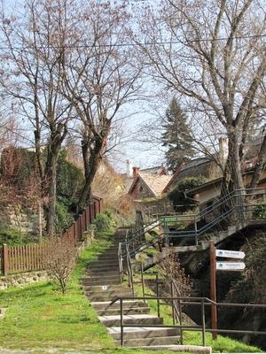 Szigligeti lépcsõs utca-stock-foto