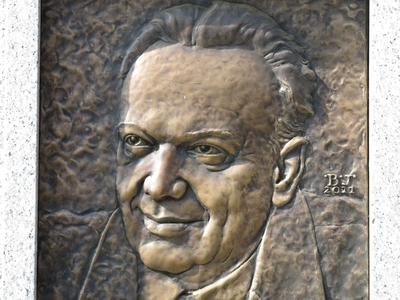 Básti Lajos színmûvész emléktáblája-stock-foto