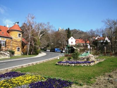 Szigliget - Esterházy kastély - Településkép-stock-foto