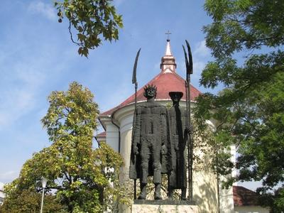 Dózsa György emlékmû - Cegléd-stock-foto