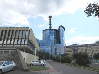 Rendõrség - Budapesti toronyépület-stock-foto