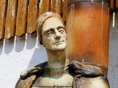 Iklad - Ráday Gedeon költõ szobra-stock-foto