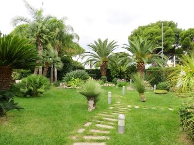 Mediterrán kert-stock-foto