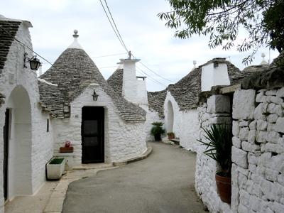Alberobello - Trullók - Olaszország-stock-foto