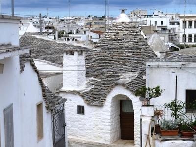 Alberobello - Trullók - Olaszország-stock-foto