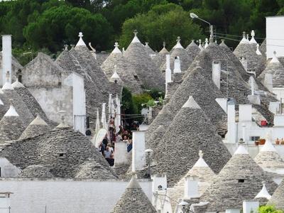 Alberobello - Trullók - Olaszország-stock-foto