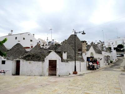 Alberobello - Trullók - Olaszország-stock-foto