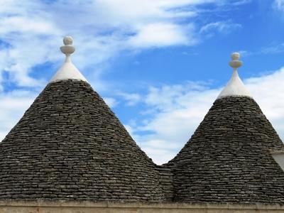 Az alberobellói trullók - Olaszország-stock-foto